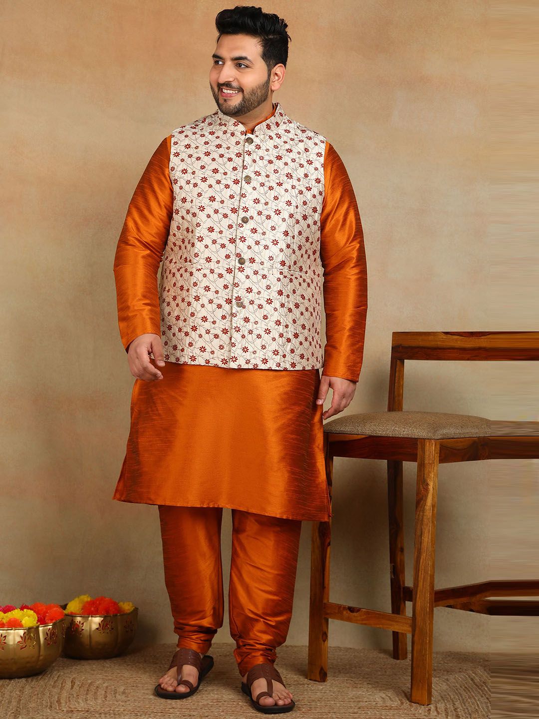 Sztori Woven Design Nehru Jacket-picture-39