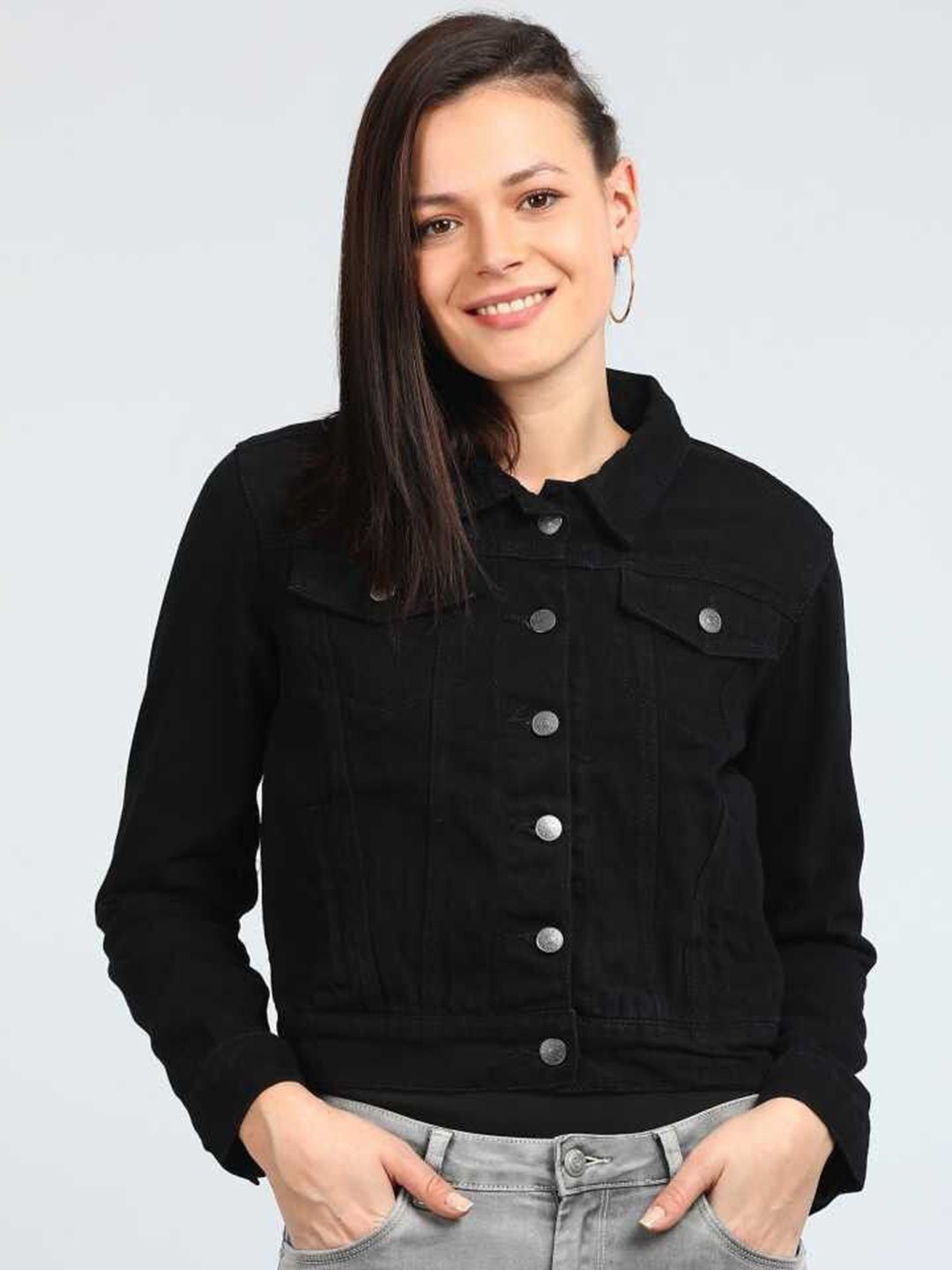 KASHIAN Women Denim Jacket with Patchwork-image-27