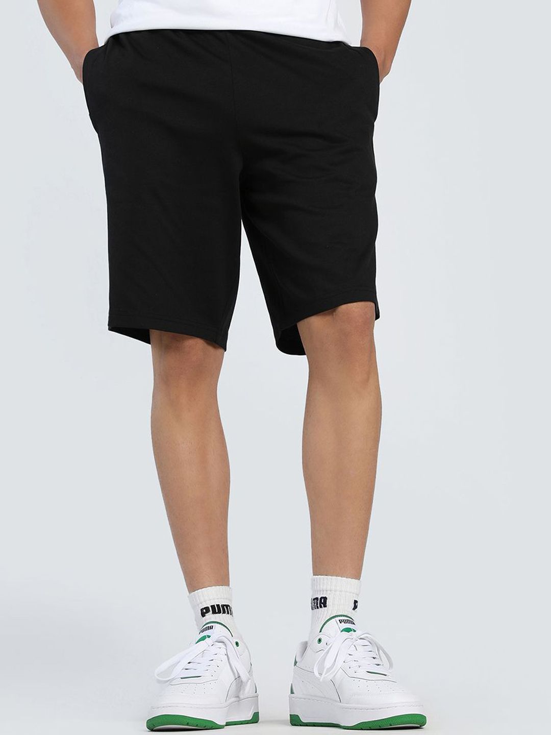 Puma Ess Zippered Men Pure Cotton Mid Rise Jersey Shorts-picture-12