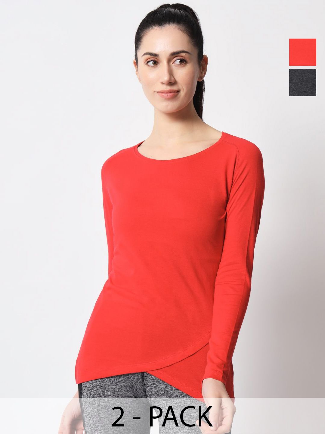 appulse Women 2 Raw Edge Slim Fit T-shirt-picture-11