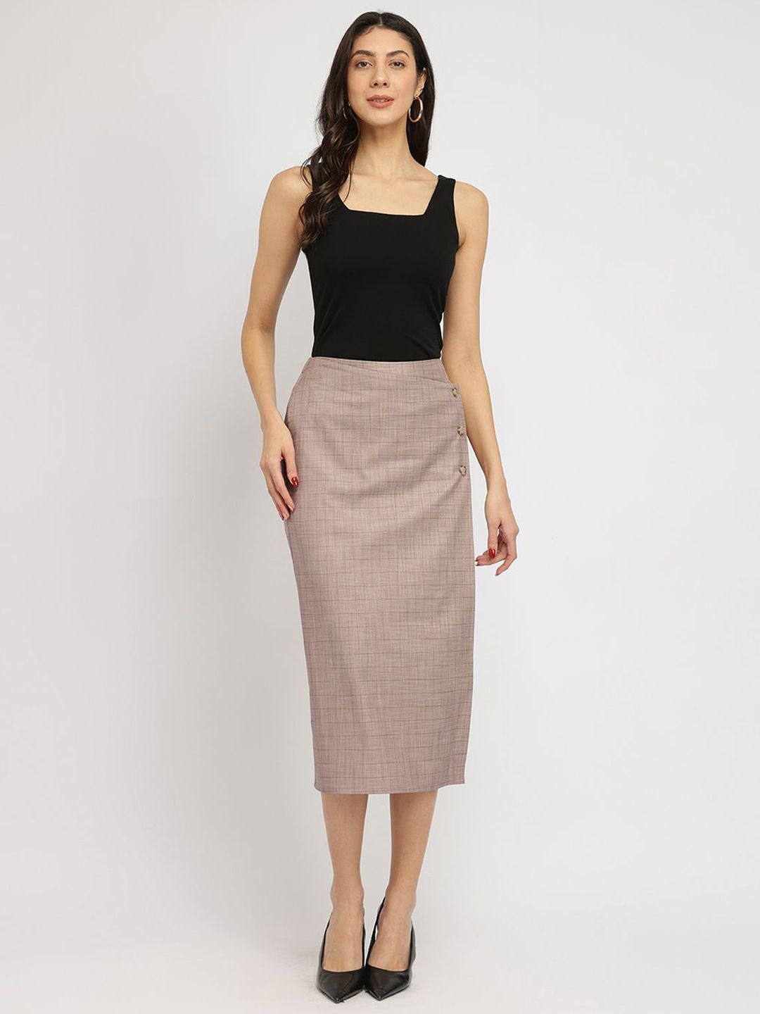 Grey Straight Fit Women's Skirt By Being Human Clothing main image 0