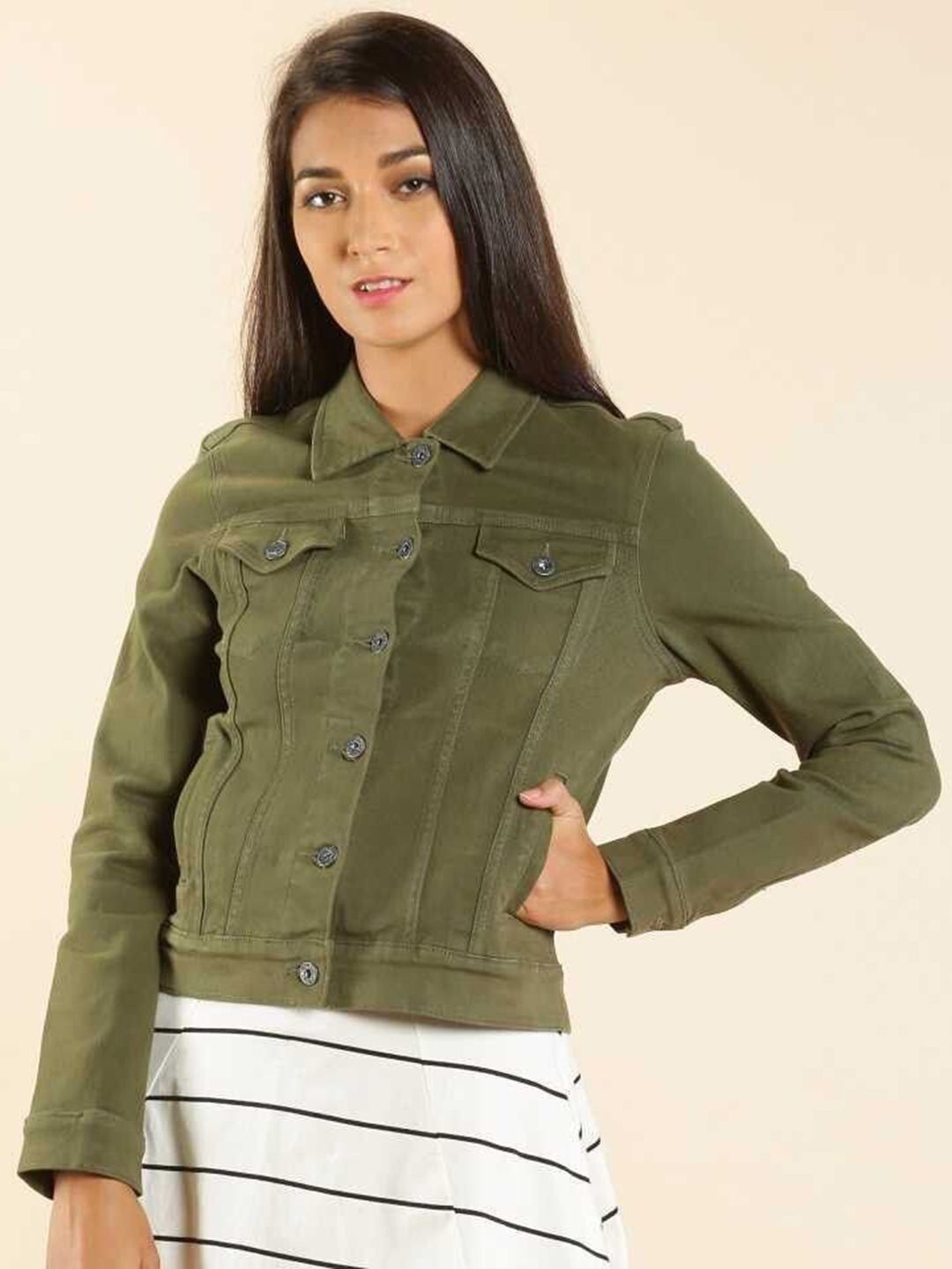 KASHIAN Women Denim Jacket with Embroidered-picture-16