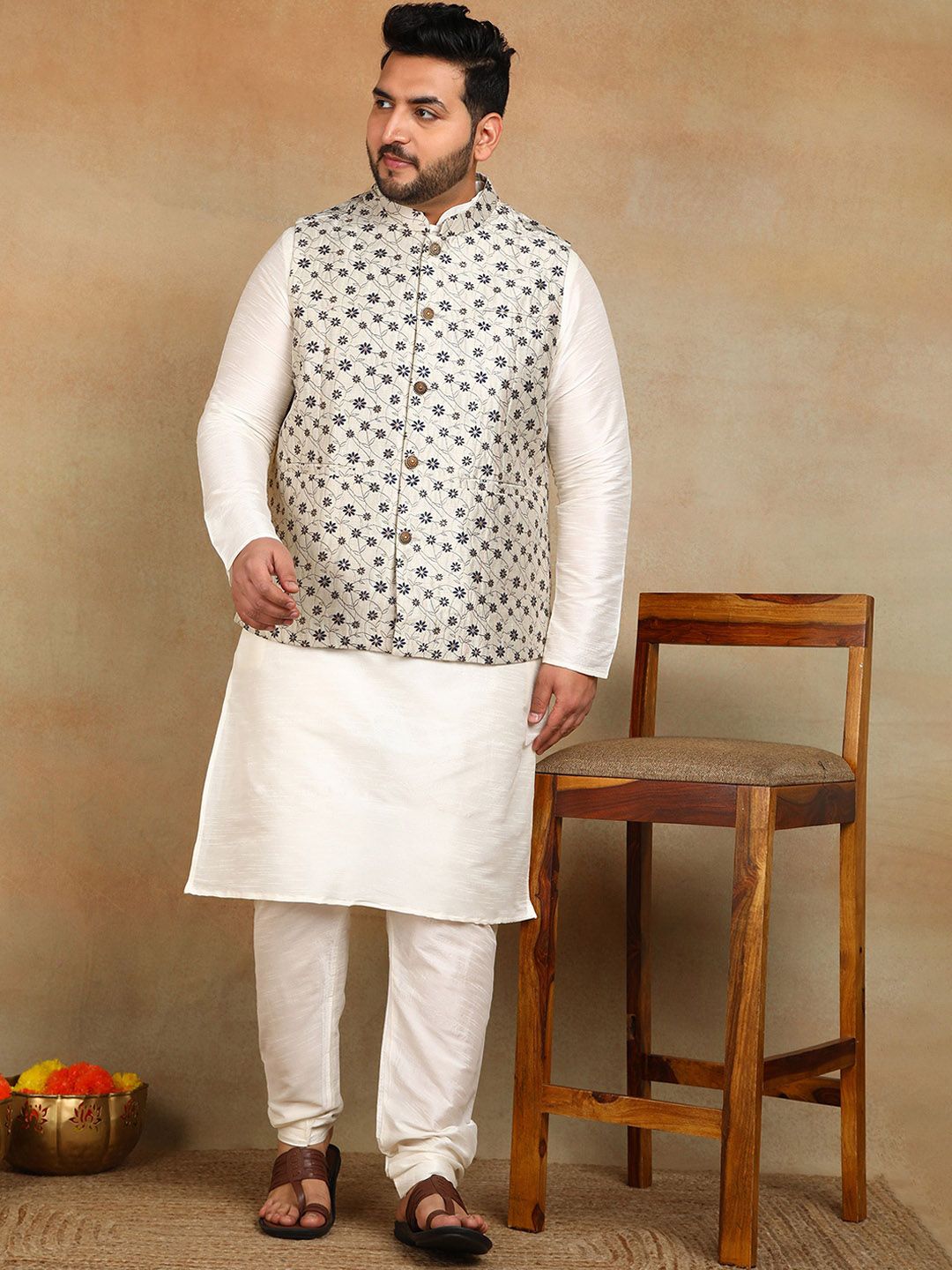 Sztori Woven Design Nehru Jacket-picture-54