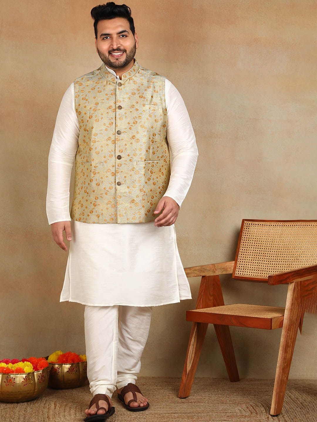 Sztori Woven Design Nehru Jacket