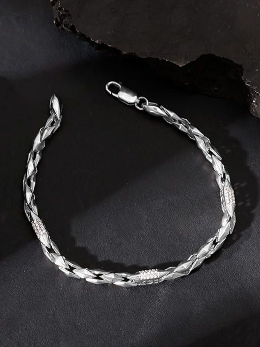 GIVA Men 925 Sterling Silver Rhodium-Plated Wraparound Bracelet-picture-27