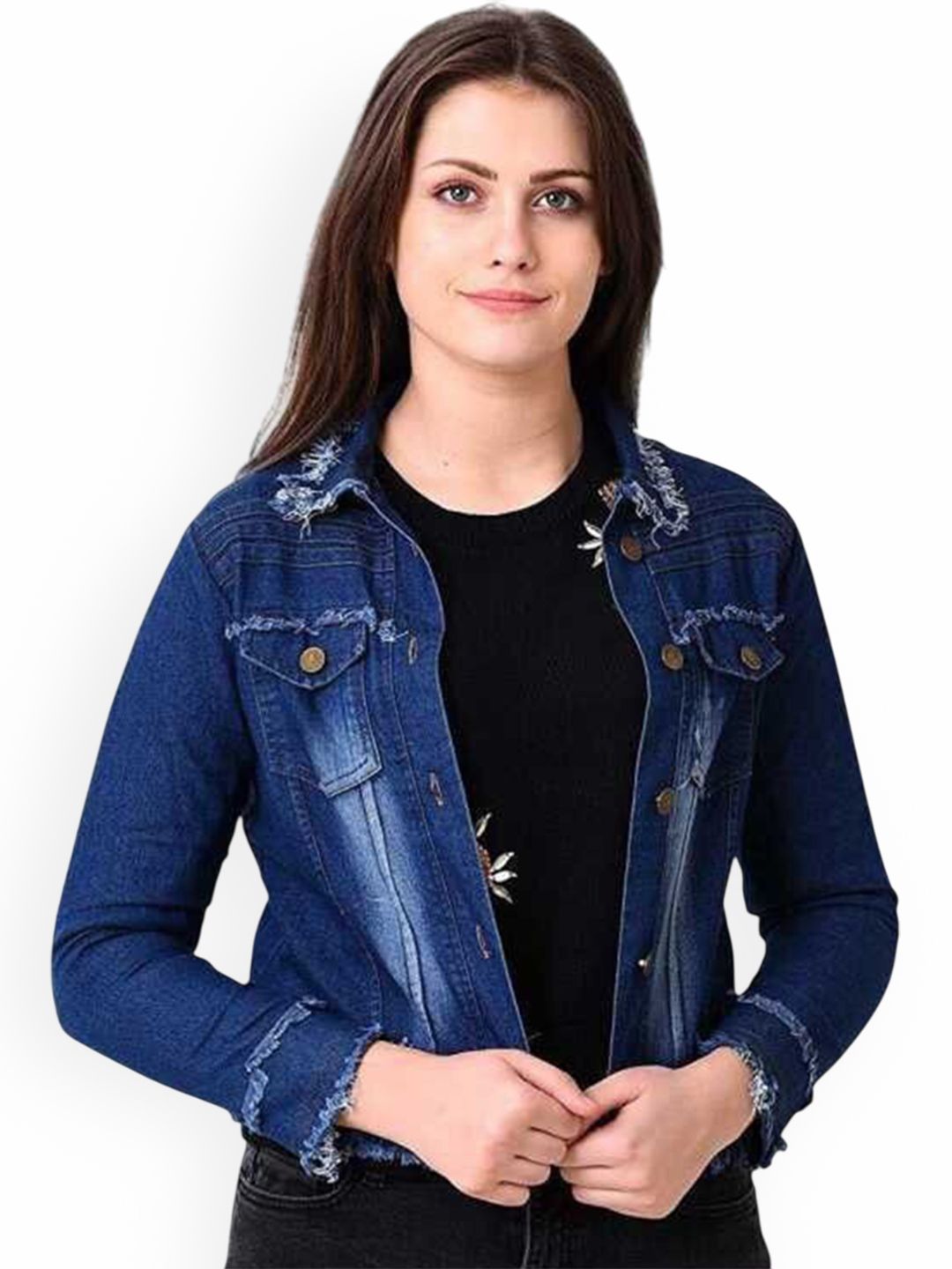 KASHIAN Women Denim Jacket with Patchwork-picture-40