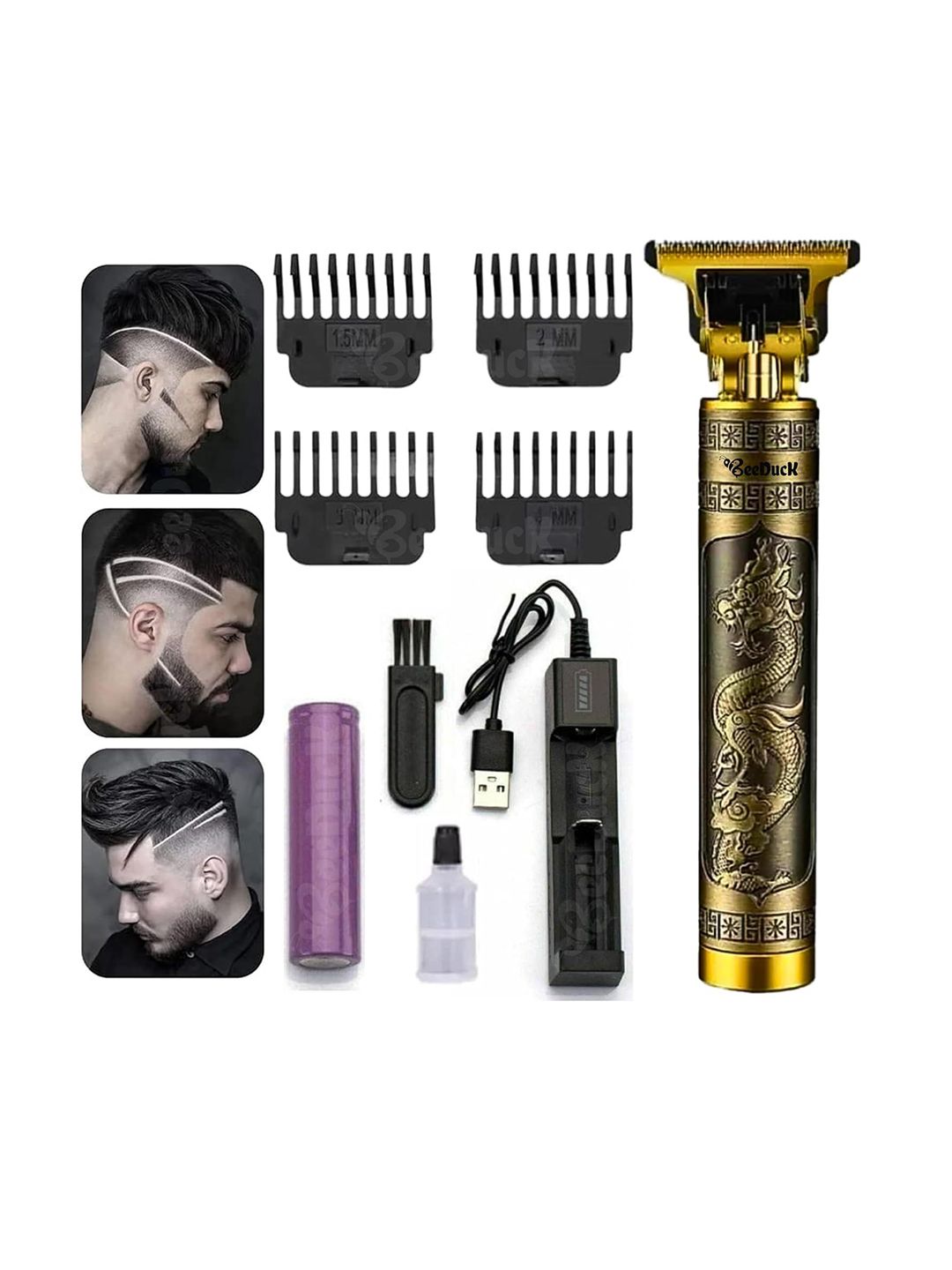 BeeDuck Professional Golden Style Rechargeable Cordless Trimmer-picture-44