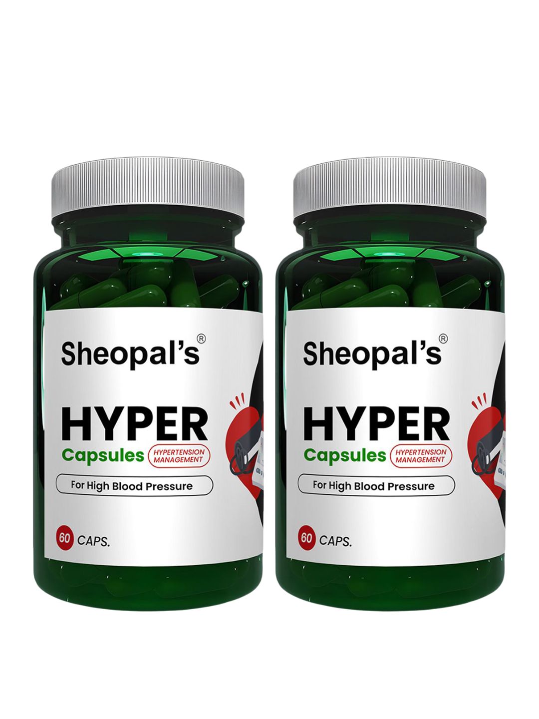 Sheopal's Set Of 2 Hyper Capsule For Hypertension Management- 60 Capsules Each-picture-37