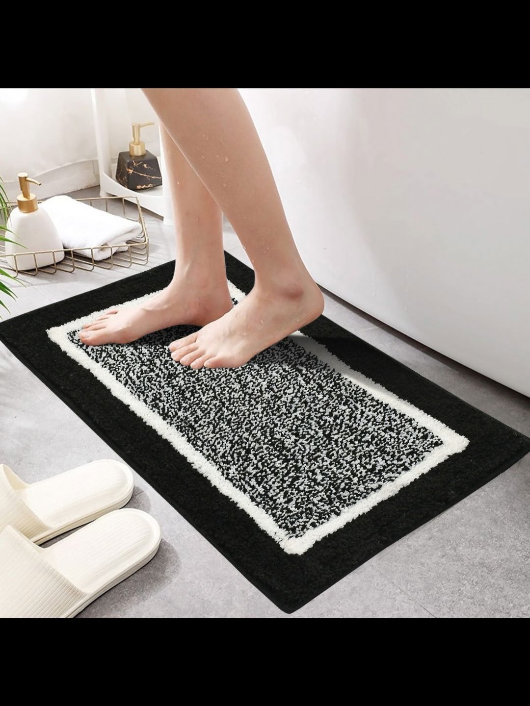 MAA HOME CONCEPT Black & White Self-Designed Anti Skid Doormats-image-40