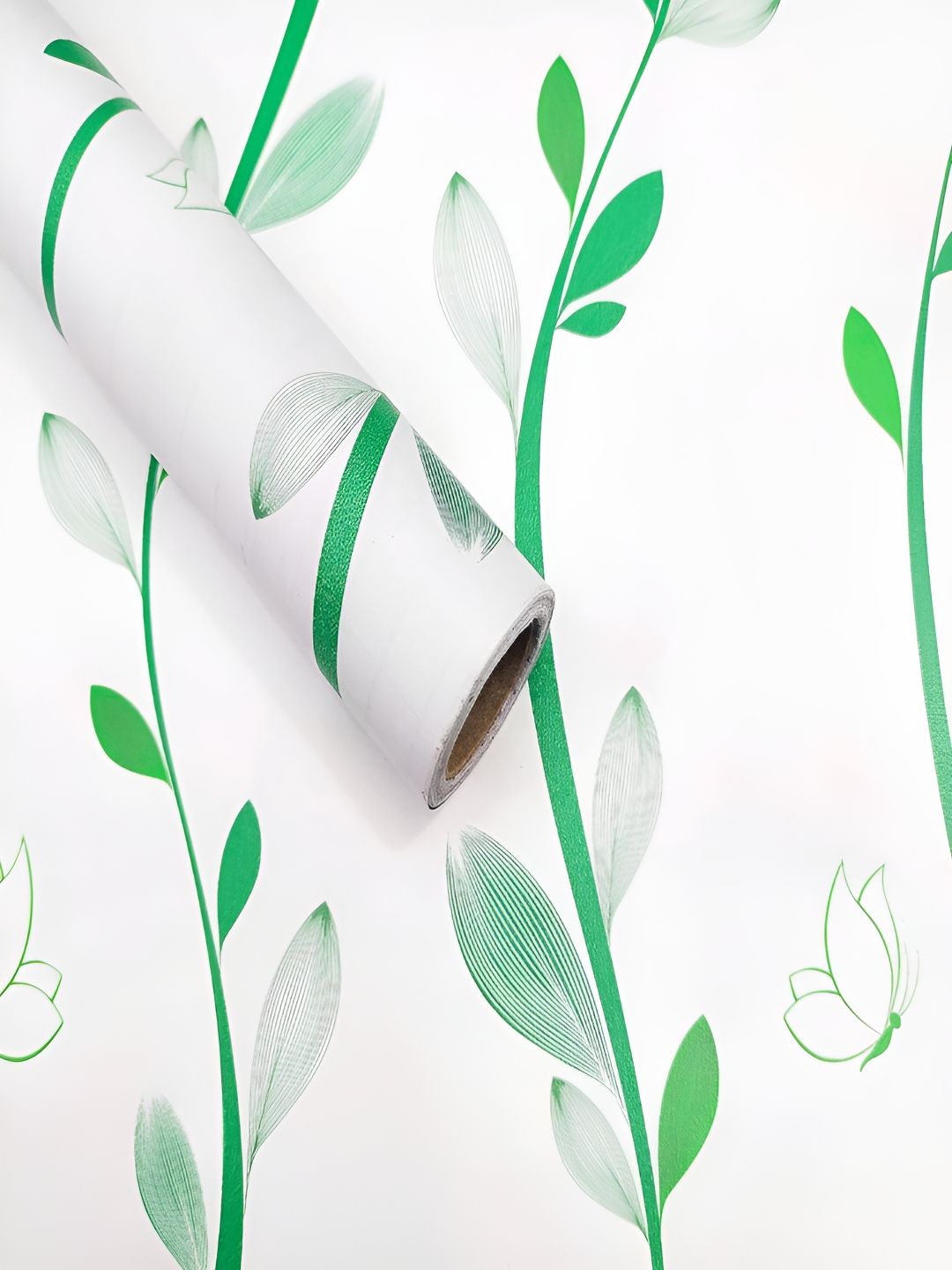 ANNA CREATIONS Green & White Printed Self-Adhesive Waterproof Wall Sticker-picture-37