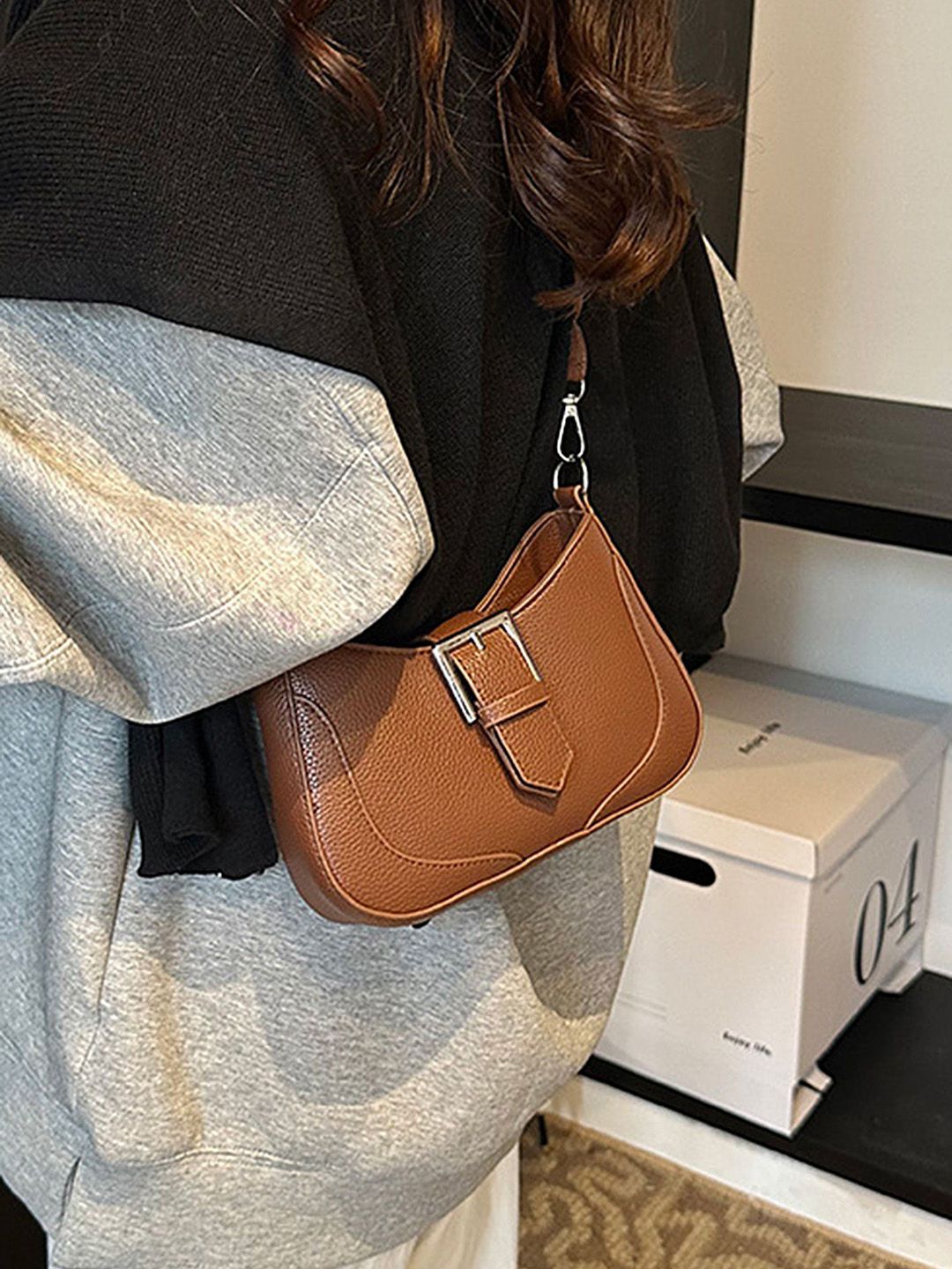 LULU & SKY Colourblocked PU Structured Handheld Bag-image-46
