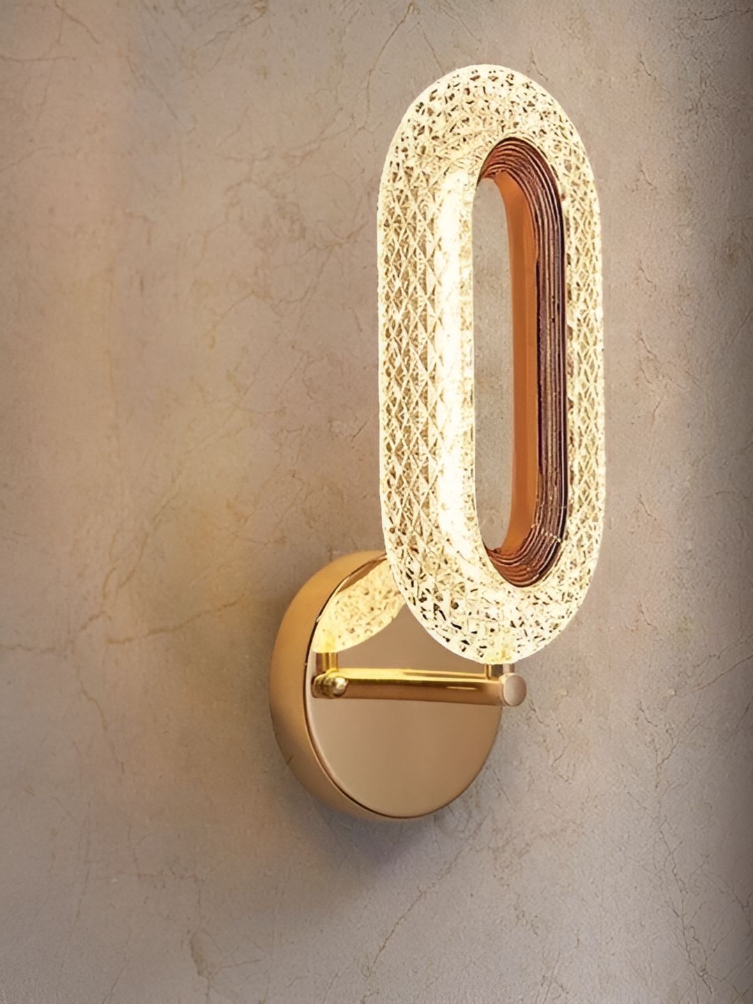 GAUVIK Gold-Toned Textured Metal Cylinder Shaped Wall Lamp-picture-56