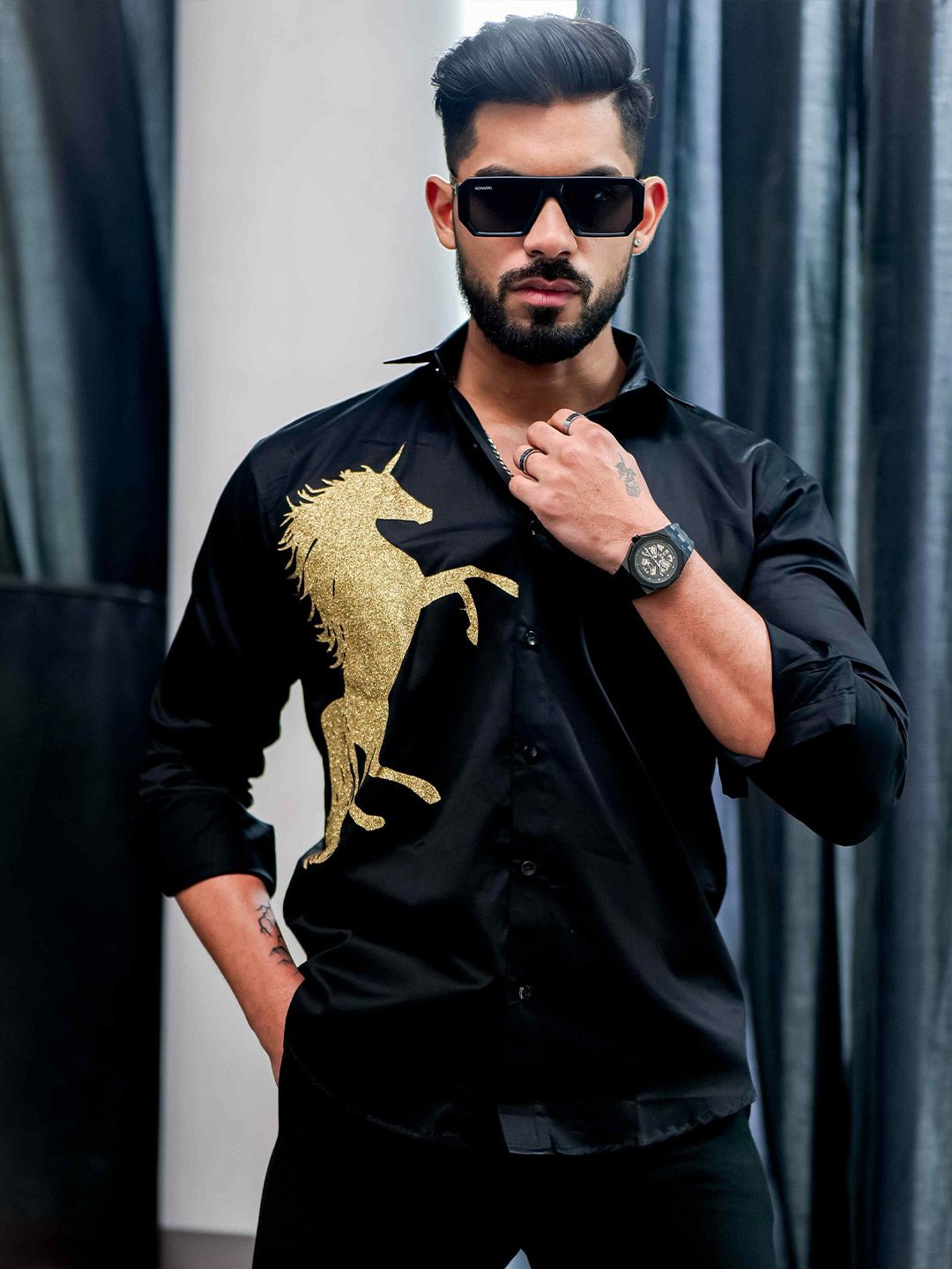 Foomer Men Standard Opaque Casual Shirt-picture-15