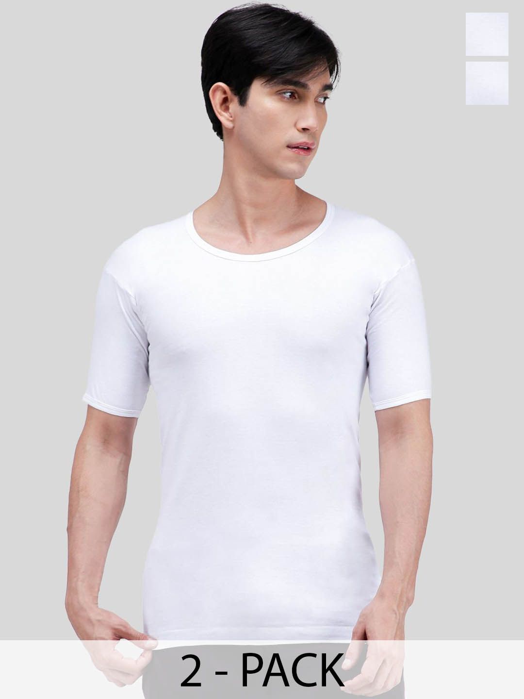 AMUL COMFY Pack Of 2 Pure Cotton Undershirt Innerwear Vests AC-PLVESTWHTRNS-WHT-S-2PC-picture-25