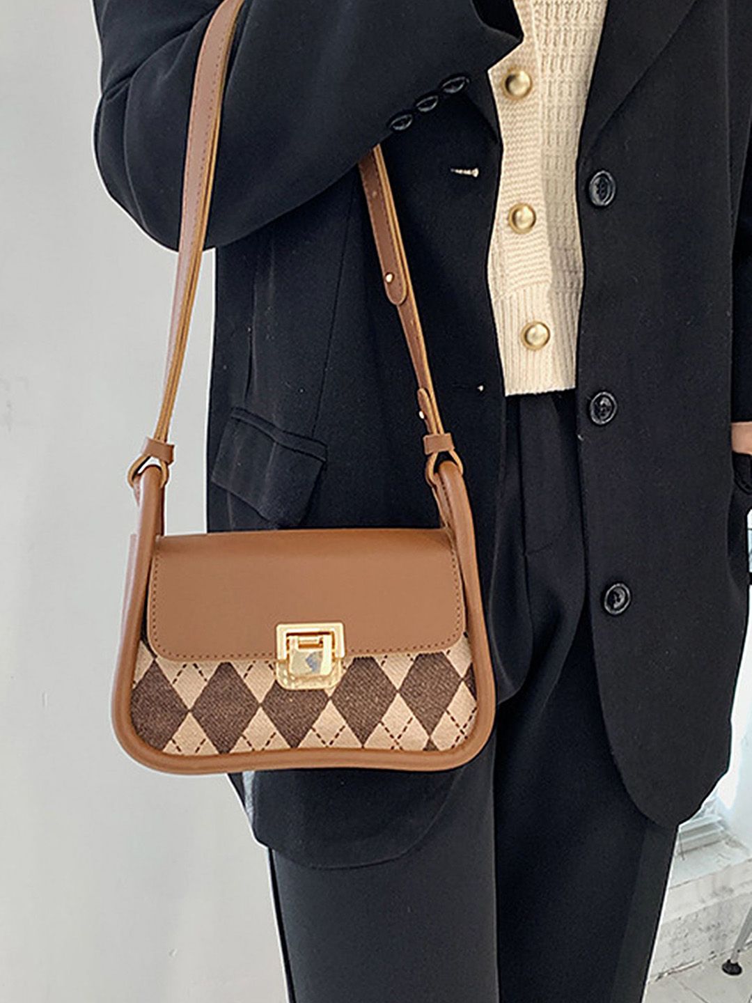 LULU & SKY Colourblocked PU Structured Handheld Bag-image-45