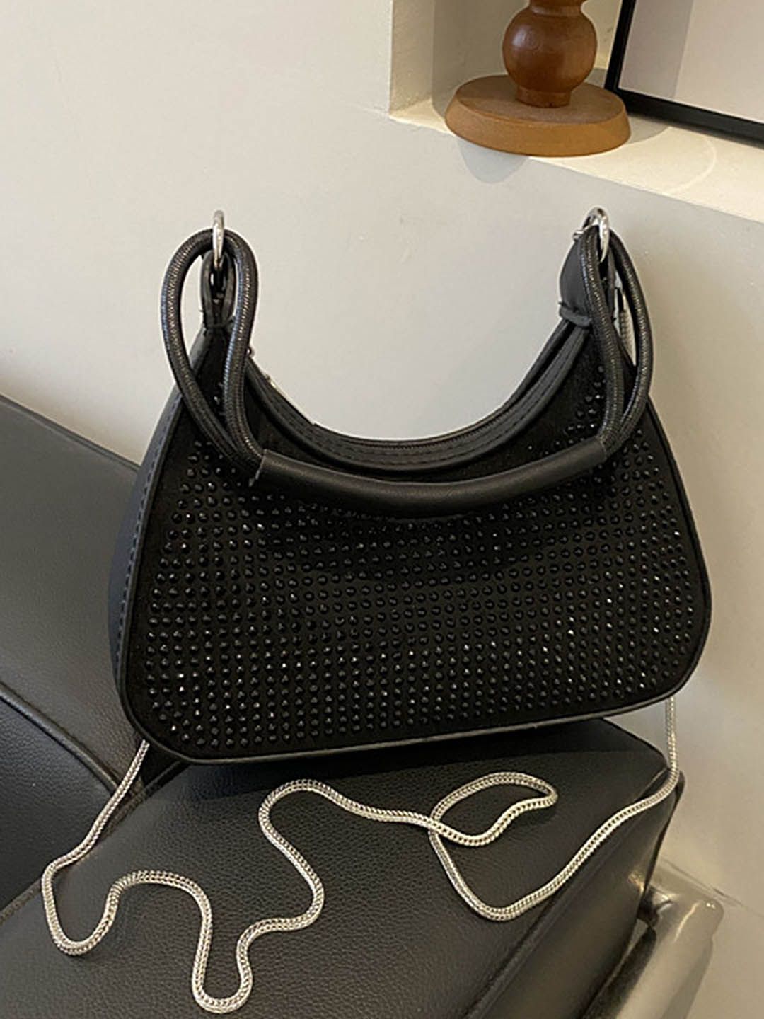 LULU & SKY PU Oversized Structured Handheld Bag with Applique-image-37