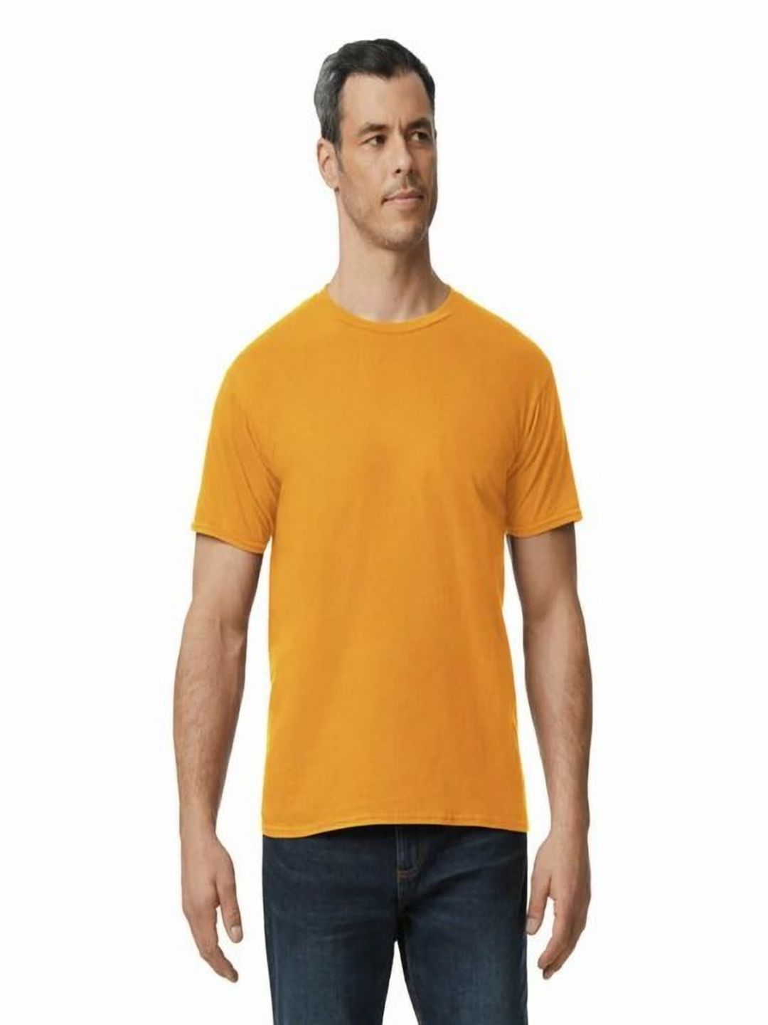 Gildan Men Solid Round Neck Cotton T-shirt-image-5