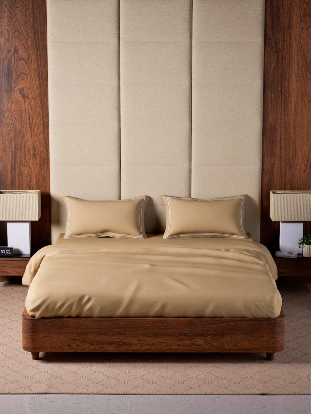 Mulberry Living Brown King Bedsheet with 2 Pillow Covers-picture-12