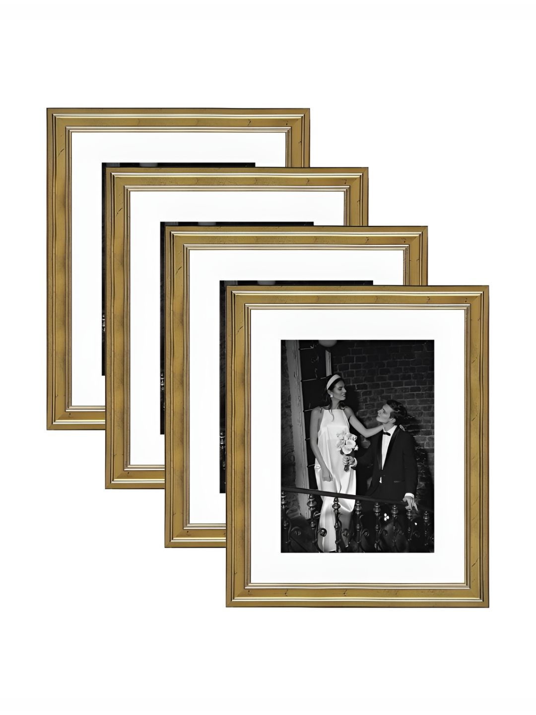 Art Street Gold-Toned & White 2 to 4 Pieces Wood Wall Photo Frames-picture-20