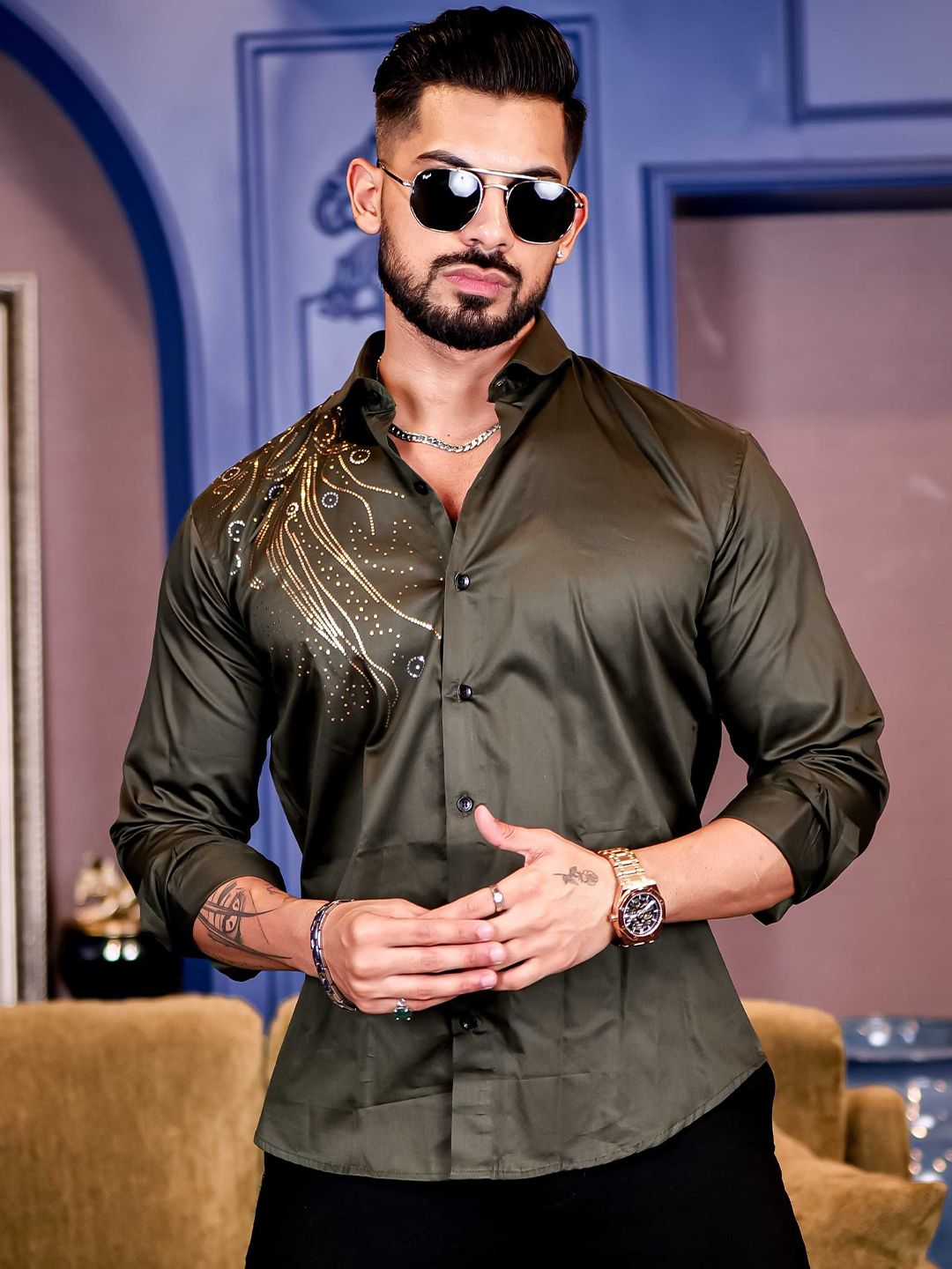 Foomer Men Standard Opaque Casual Shirt-picture-10