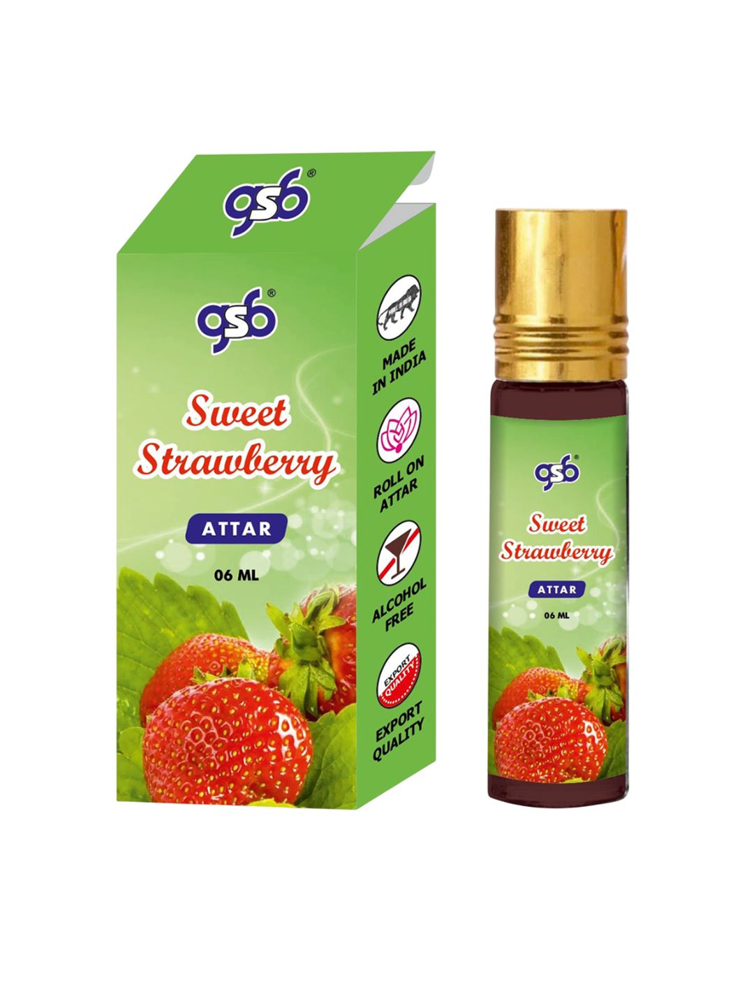 GSB Sweet Strawberry Alcohol Free Long Lasting Attar - 6 ml-picture-18