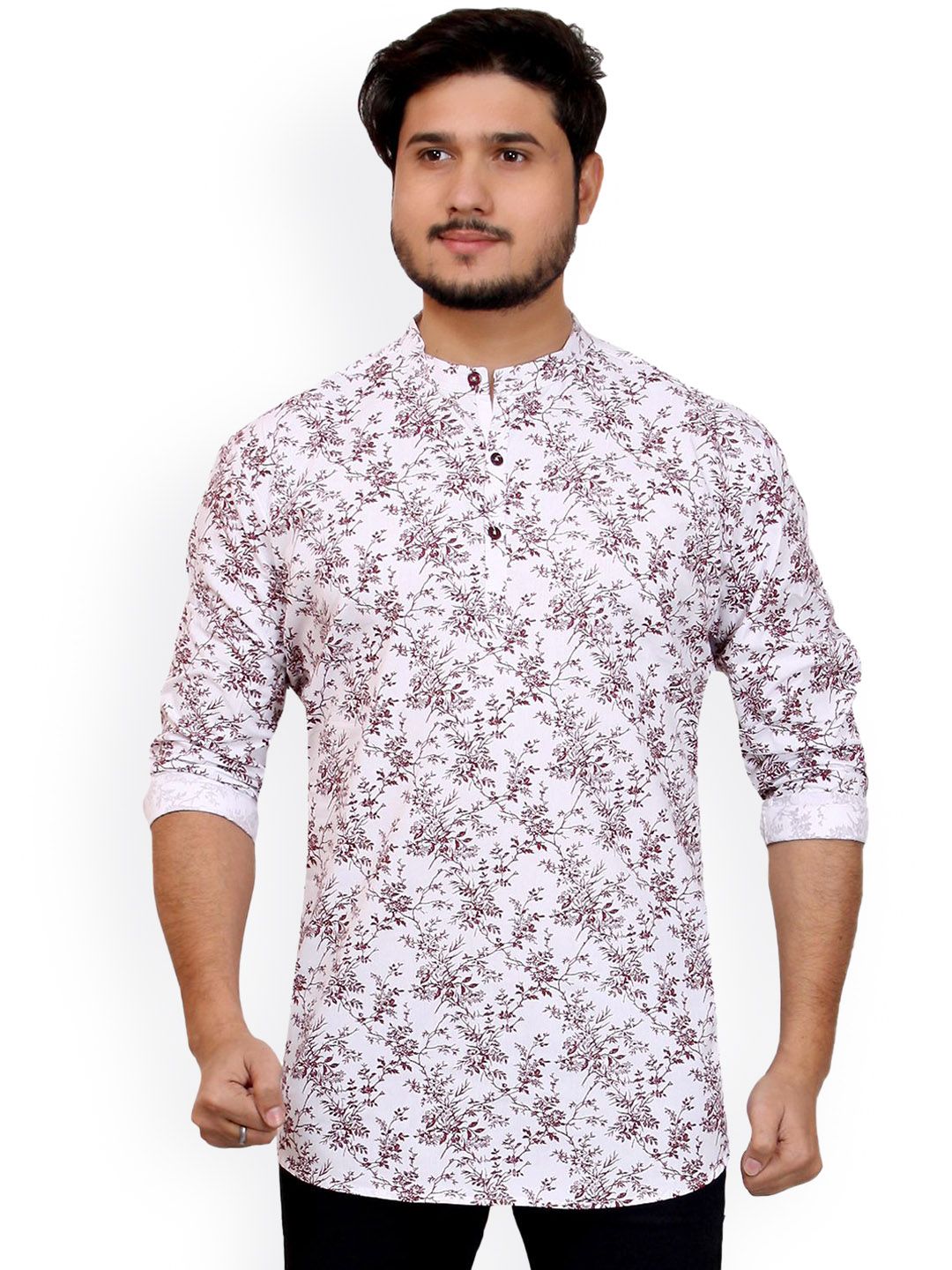 MADE IN THE SHADE Men Floral Printed Kurta-picture-15