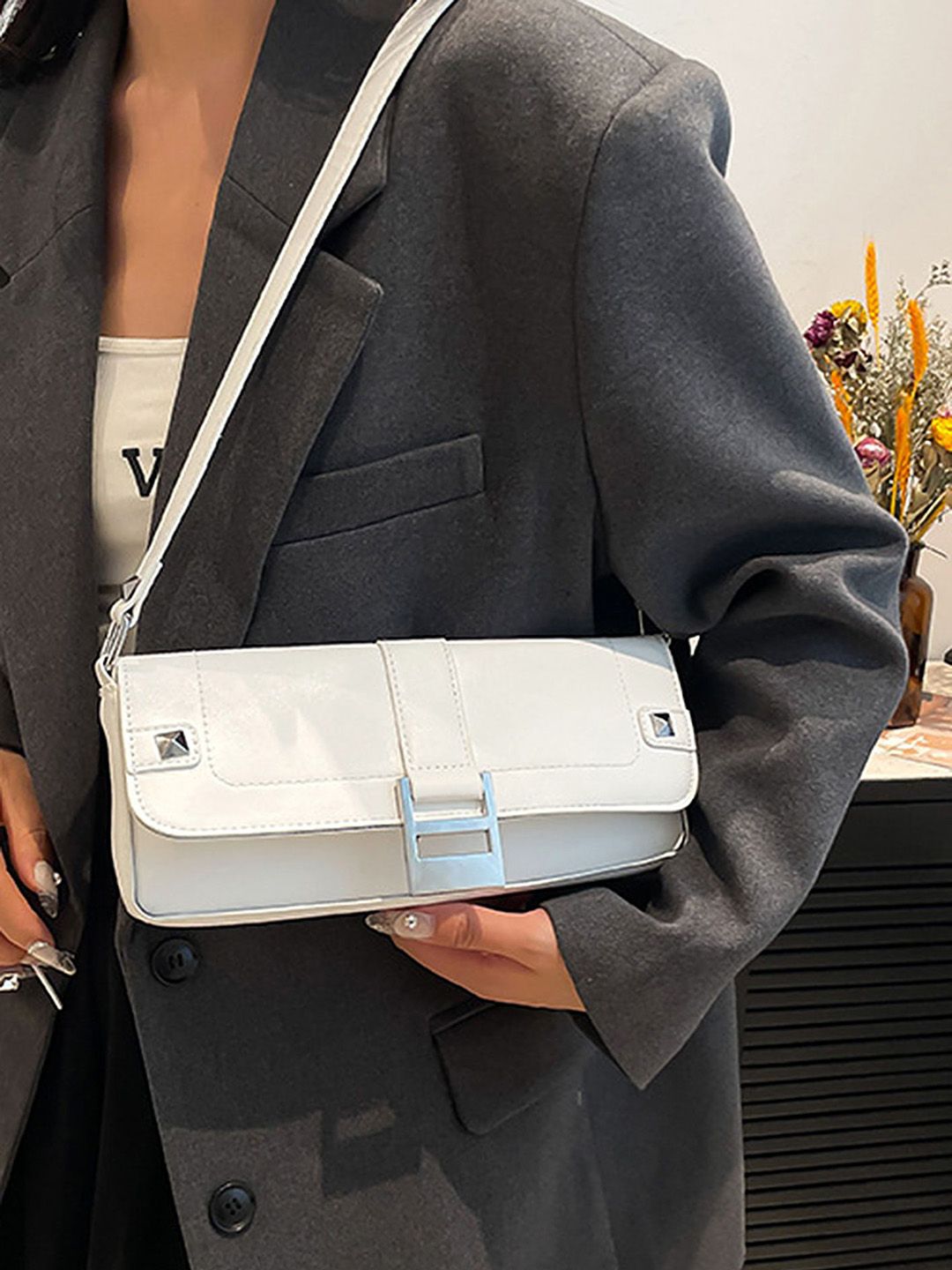 LULU & SKY PU Oversized Structured Handheld Bag with Bow Detail-picture-39