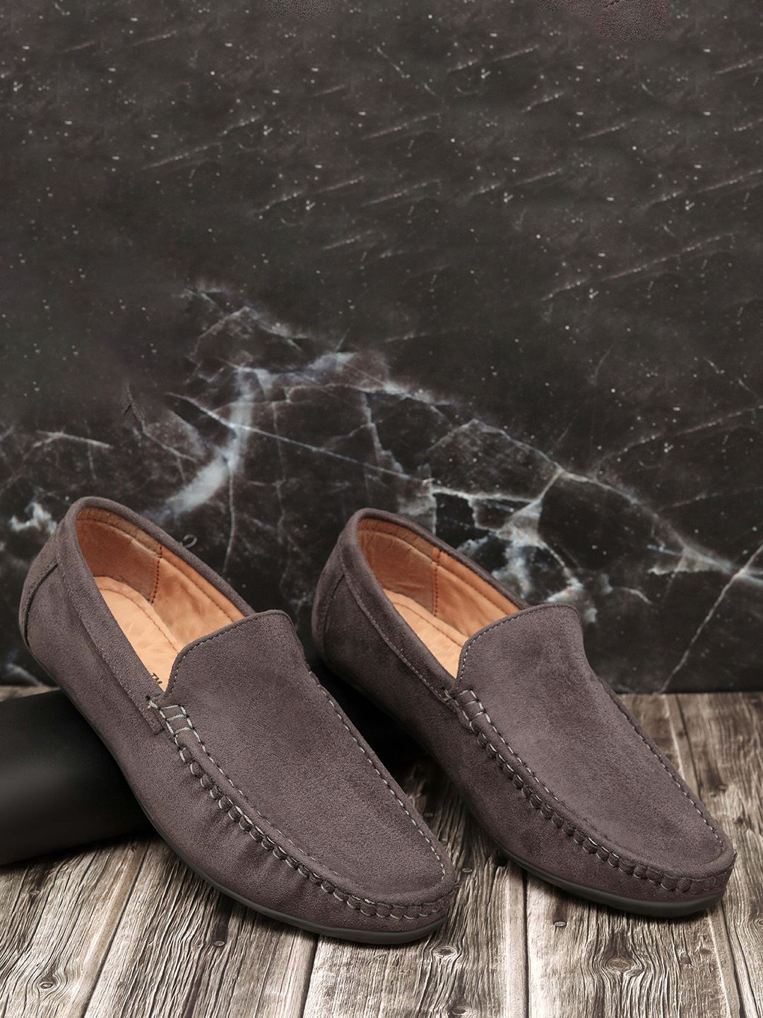 ARAMISH Men Perforations Suede Loafers-picture-32