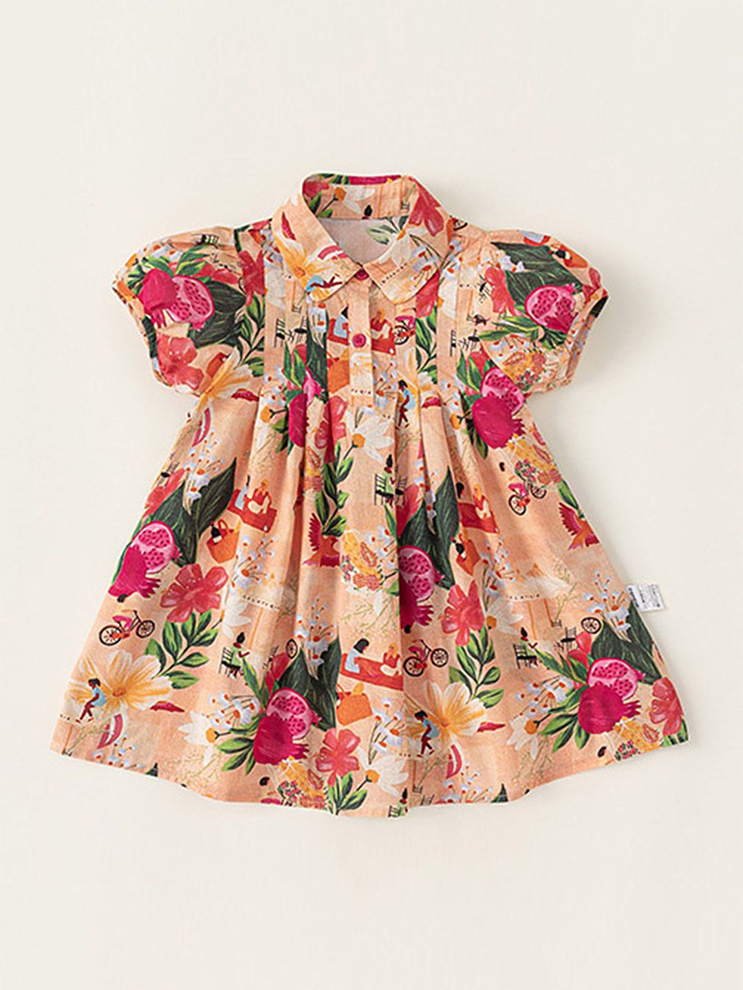 LULU & SKY Floral Print Puff Sleeve Fit & Flare Dress-picture-29