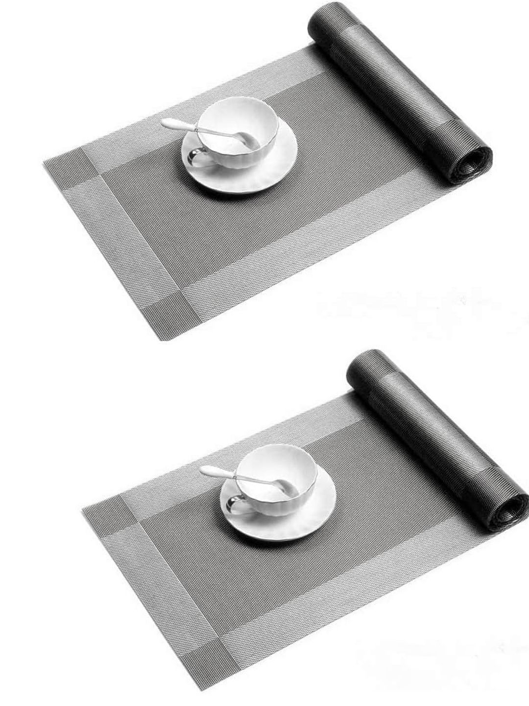 Baskety 2Pc Grey Heat Resistant Long Dinner Table Runners-picture-40