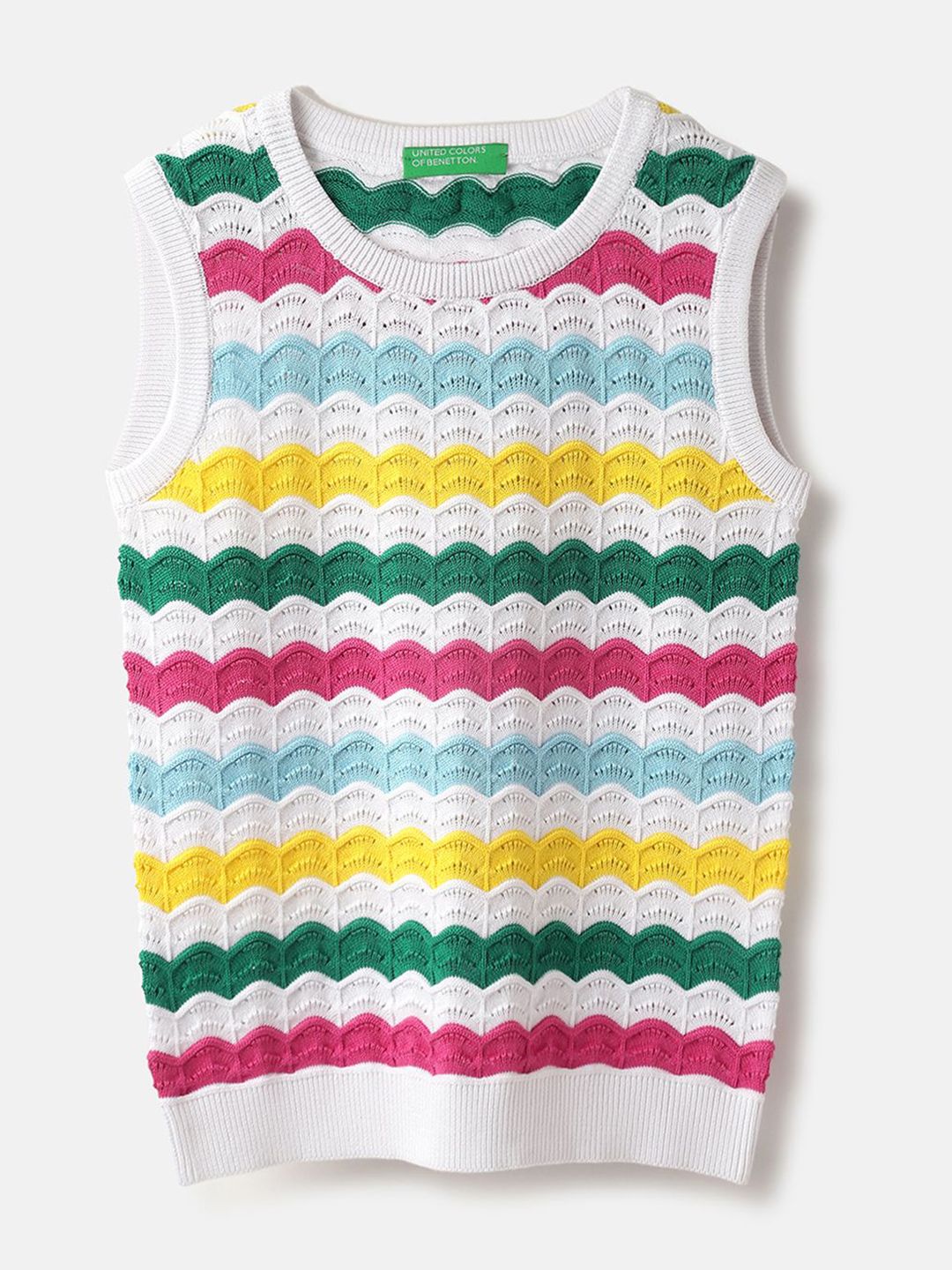 United Colors of Benetton Geometric Cotton Top