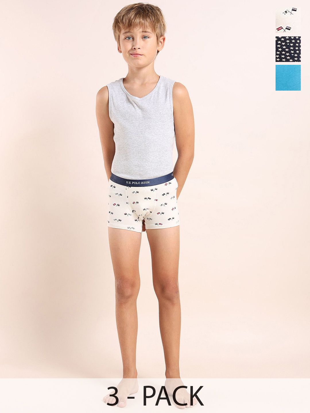 u.s. polo assn. kids U.S. Polo Assn. Boys Pack Of 3 Underwear Trunks - EKT04-NWB-P3-picture-26