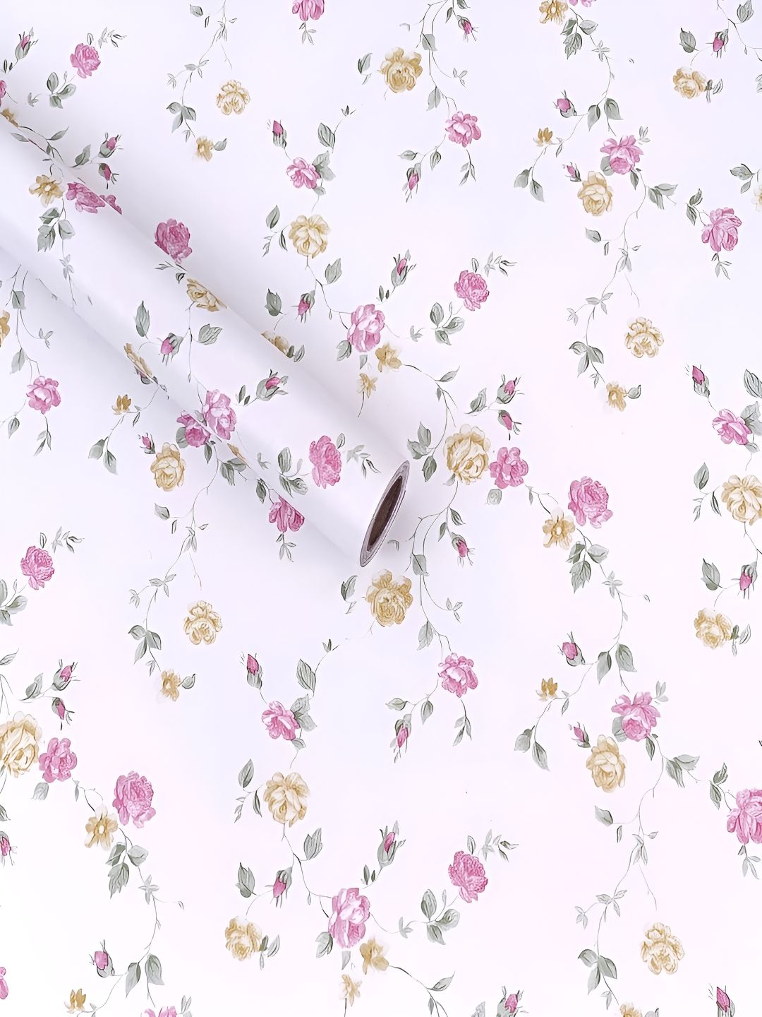 ANNA CREATIONS White & Pink Printed Self-Adhesive Waterproof Wallpaper-picture-16