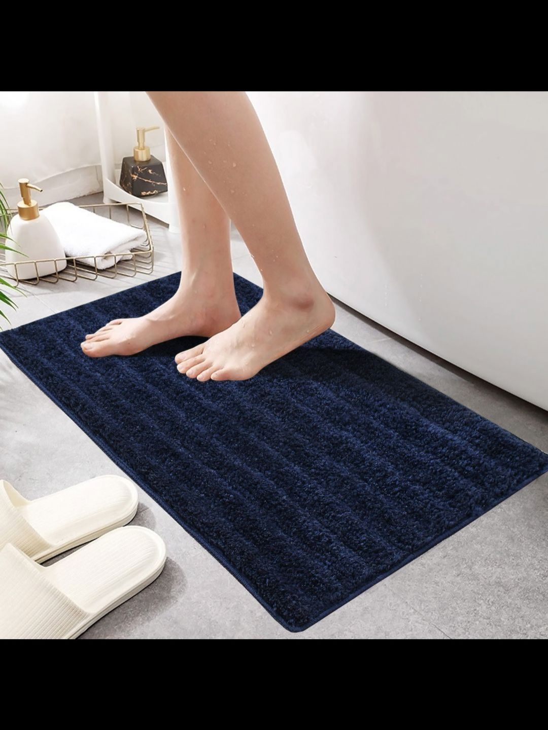MAA HOME CONCEPT Blue Self-Designed Anti Skid Doormats-image-31