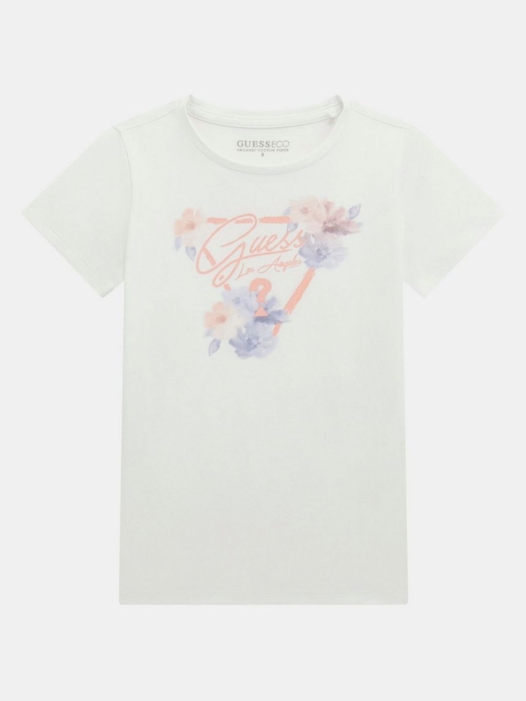 GUESS kids Girls Floral Printed Round Neck Cotton T-shirt-picture-39