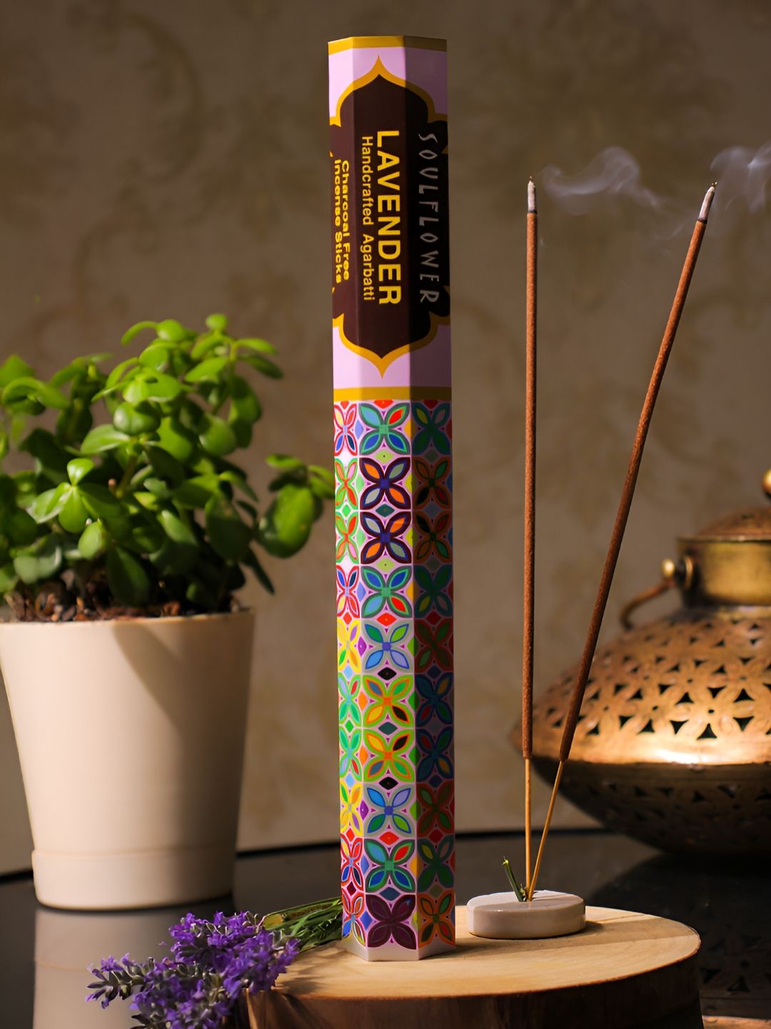 Soulflower Yellow Lavender Luxury Agarbattis - 20 Sticks-image-9