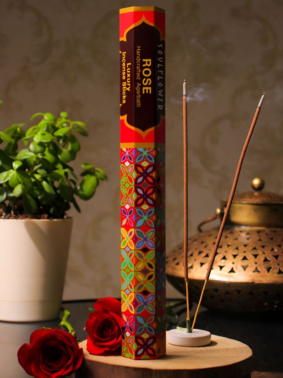 Soulflower Yellow Rose Luxury Agarbattis - 20 Sticks