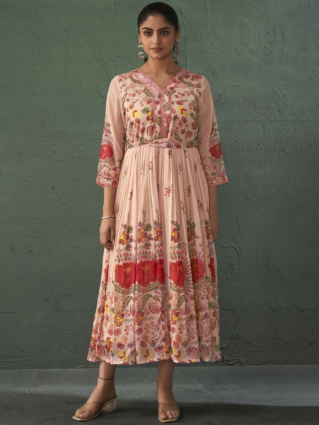 Anouk Printed Fit & Flared Ethnic Dress-picture-39