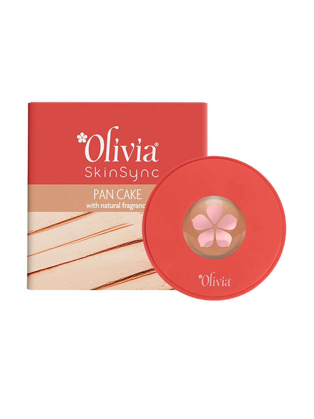 Olivia Skinsync Pan Cake Compact Powder For Bright Glowing Finish -Brown 30 g-image-12