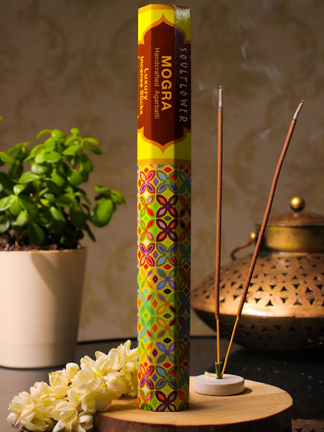 Soulflower Yellow Mogra Luxury Agarbattis - 20 Sticks-image-27