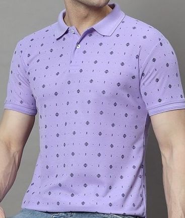 Buy SZN Men Abstract Printed Polo Collar Cotton T Shirt - Tshirts for ...