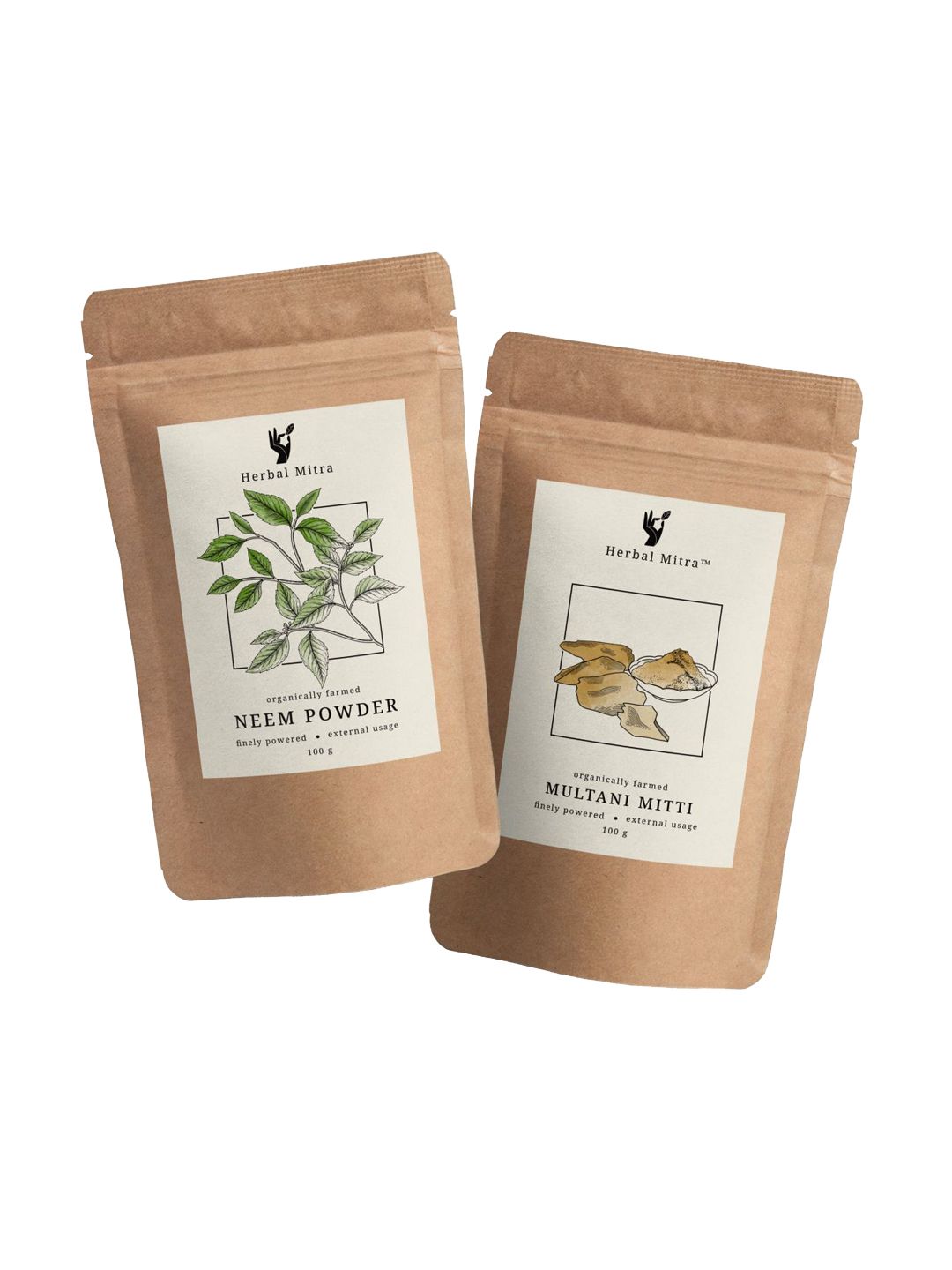 Herbal Mitra Set Of 2 Pure Neem Leaves & Multani Mitti Powder Face Pack - 100 g Each-picture-31