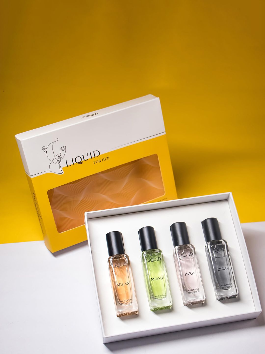Liquid Perfumes Set Of 4 Women Milan- Miami- Paris- Oslo Long Lasting Eau De Parfum- 20 ml-image-4