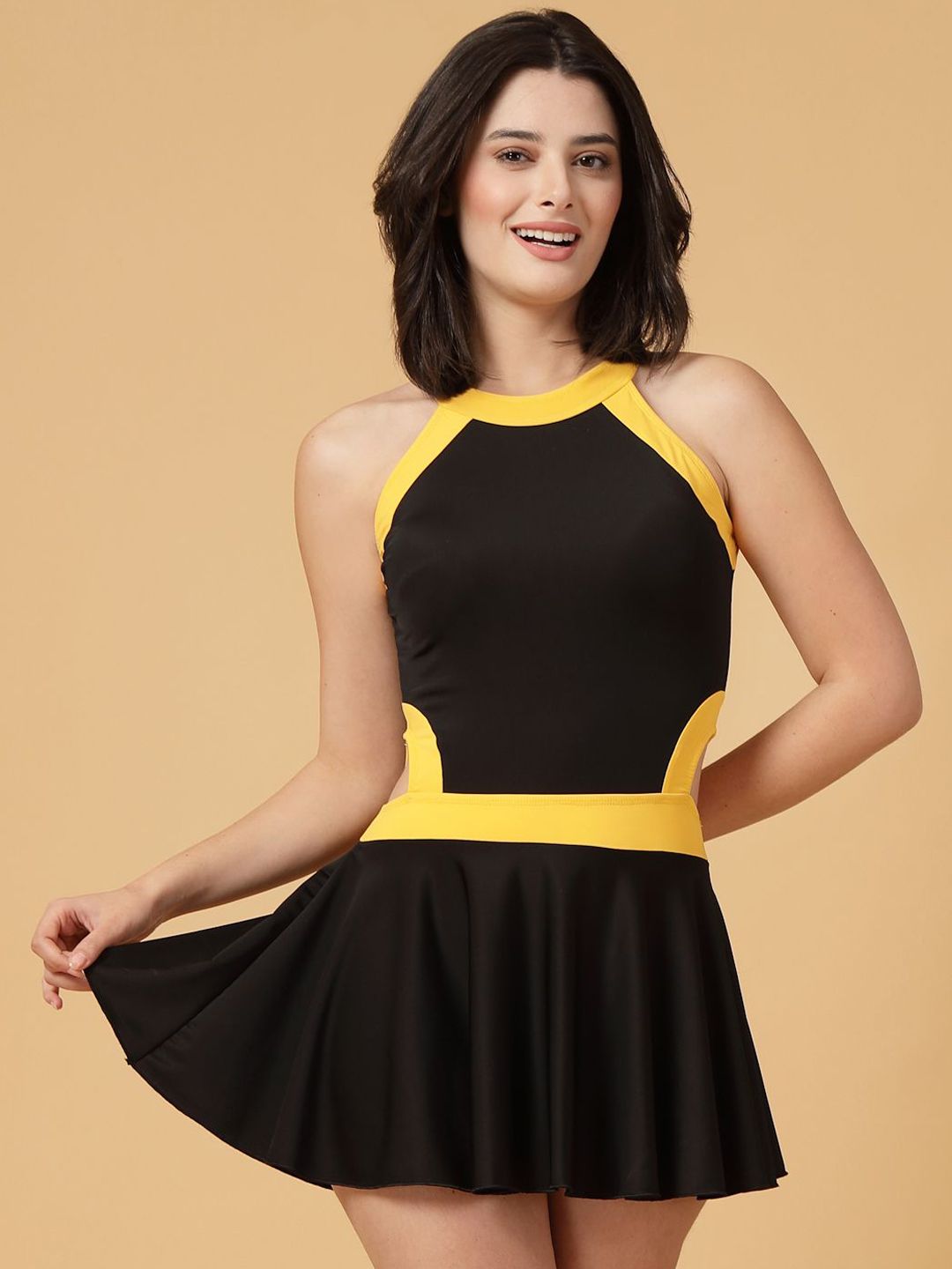 CUKOO Padded Round Neck Swimming Dress-picture-42