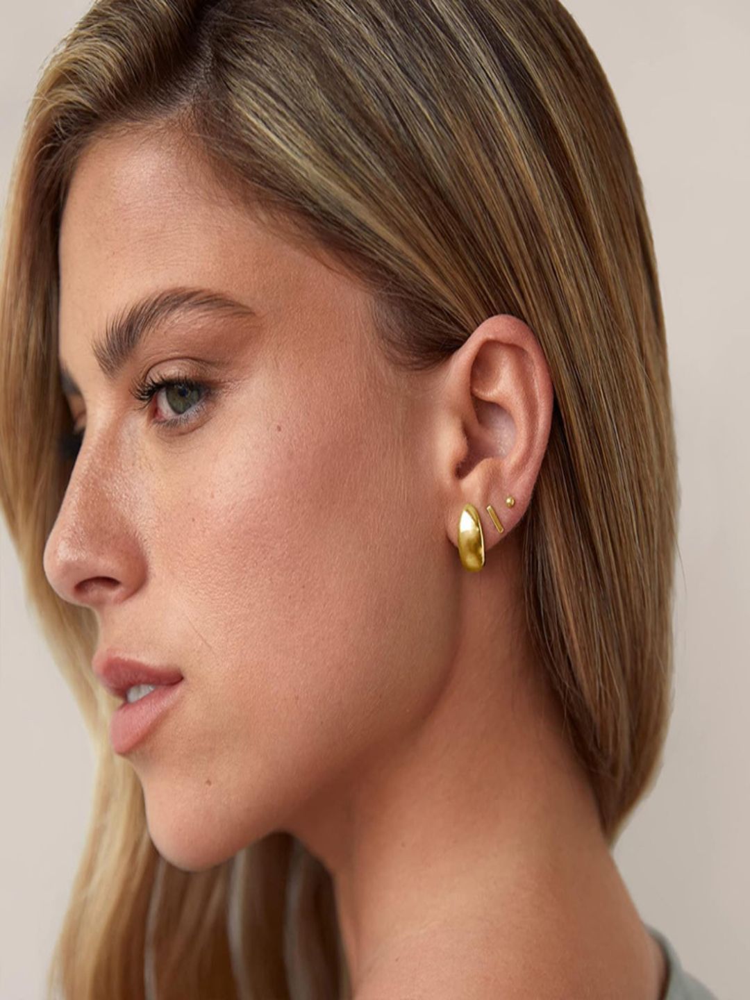 aquastreet AQUASTREET14k Gold Plated Contemporary Studs-picture-15