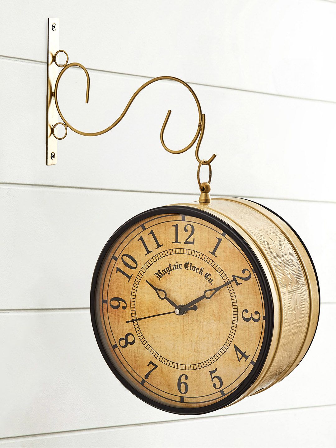 Home Centre Casablanca King's Cross Gold-Toned Printed Contemporary Round Wall Clock-image-23