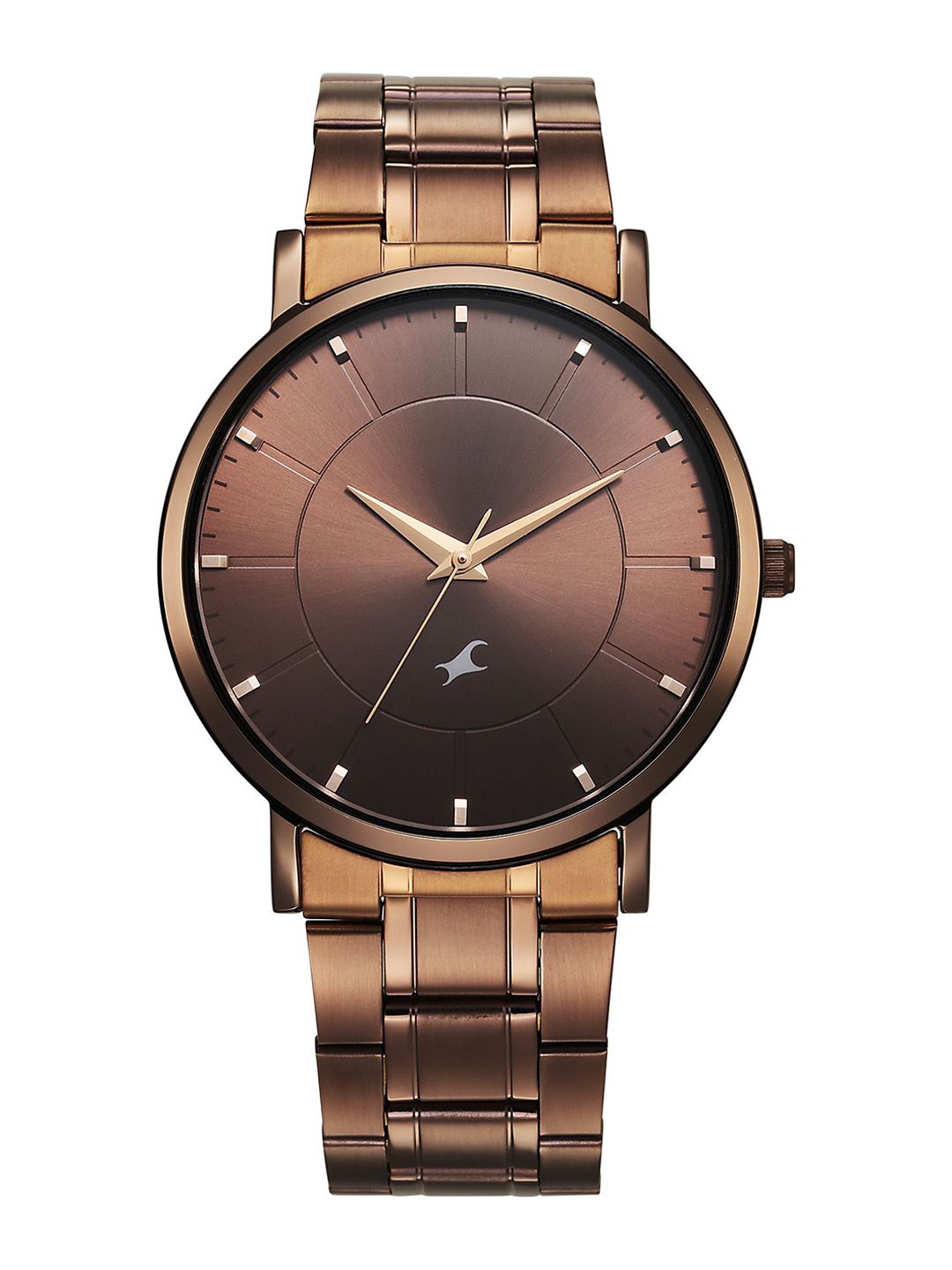 Fastrack Men Brass Dial & Stainless Steel Bracelet Style Straps Analogue Watch 38163QM01-picture-26