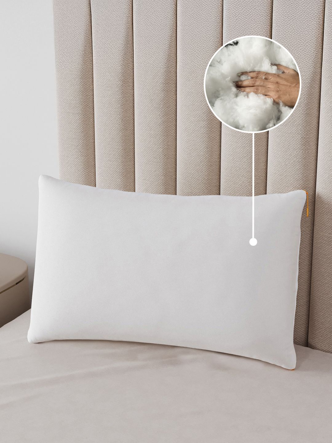 SleepyCat White Set of 2 Fibre Filled Cotton Sleep Pillow-picture-20