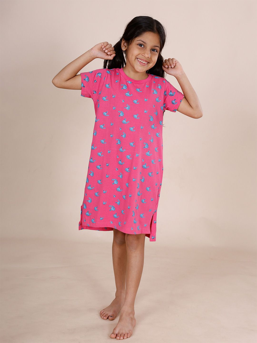 KiddoPanti Girls Printed Nightdress-picture-38