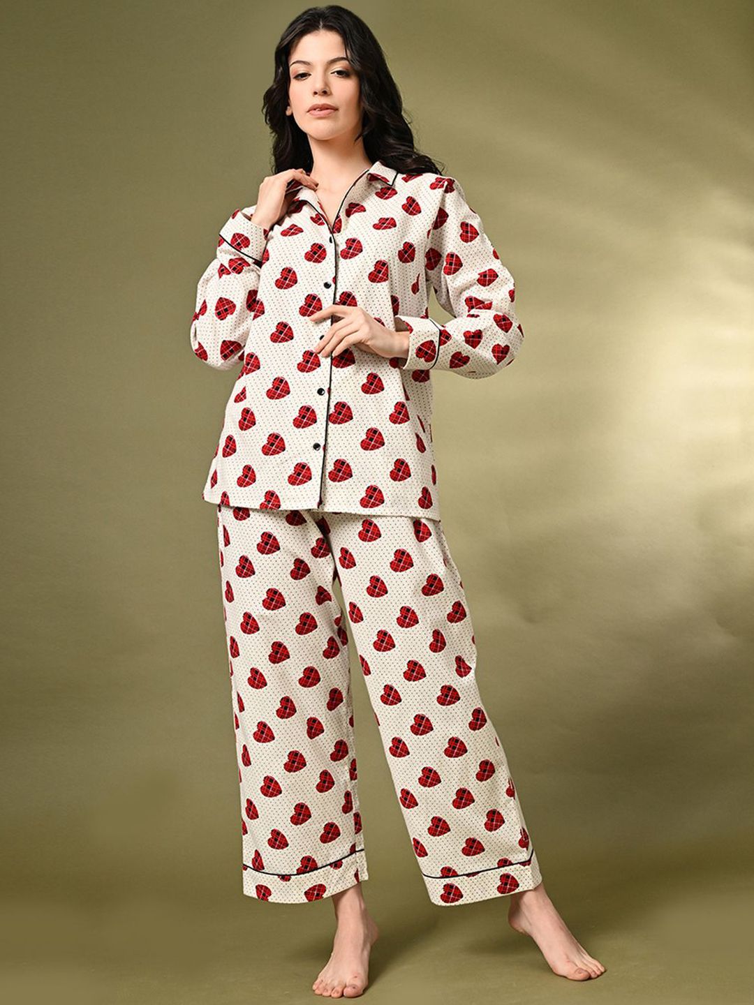 Fuchsia Women Printed Night suit-picture-16